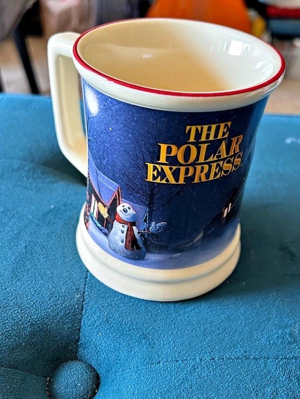 Warner Bros. The Polar Express Believe Train Ticket Ceramic Mug. Believe Train